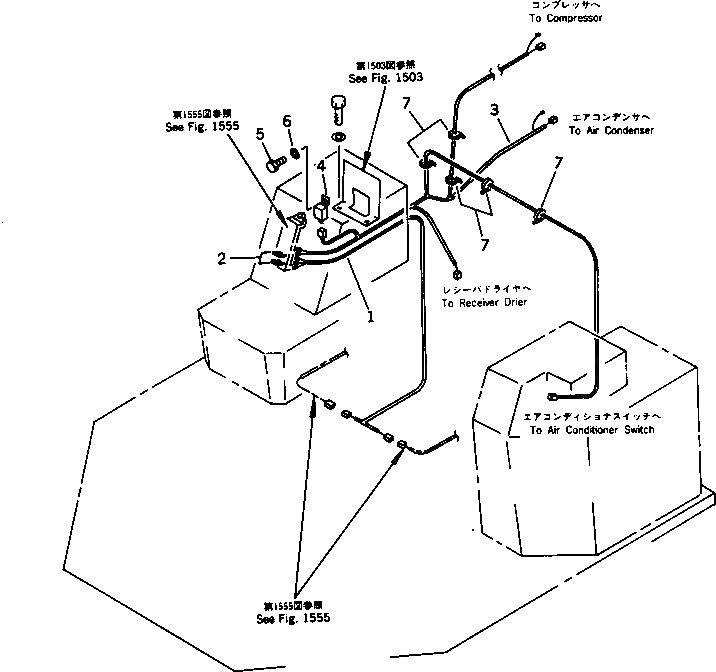 Схема запчастей Komatsu WA250-1 - ЭЛЕКТРИКА (С КОНДИЦИОНЕРОМ) (ДЛЯ CLUSTER GAUGE)   (DAIKIN) КОМПОНЕНТЫ ДВИГАТЕЛЯ И ЭЛЕКТРИКА