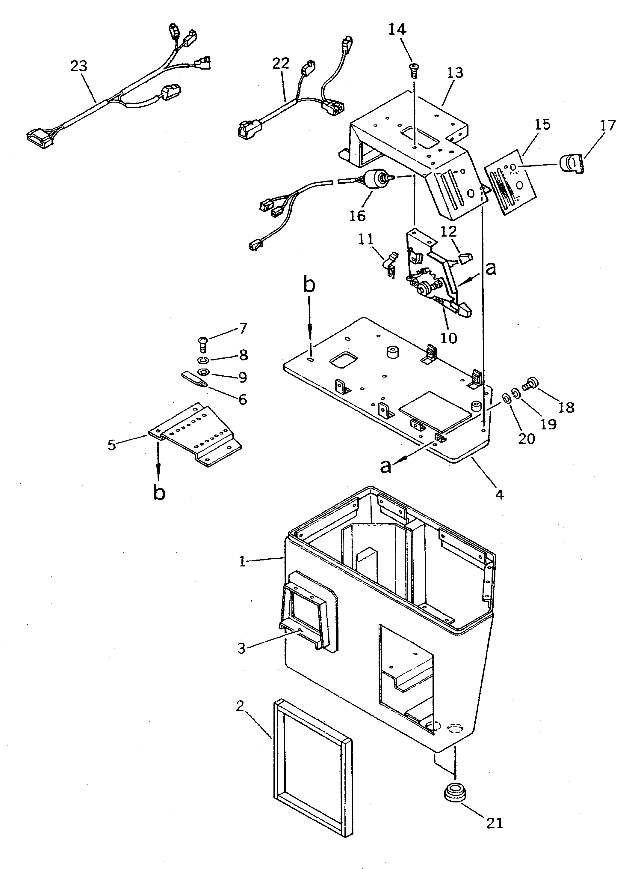 Схема запчастей Komatsu WA250-1 - ОБОГРЕВАТЕЛЬ. БЛОК (/) (DAIKIN)(№-.) РАМА И ЧАСТИ КОРПУСА