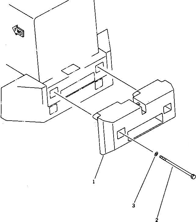Схема запчастей Komatsu WA250-1 - ДОПОЛН. ПРОТИВОВЕС РАМА И ЧАСТИ КОРПУСА
