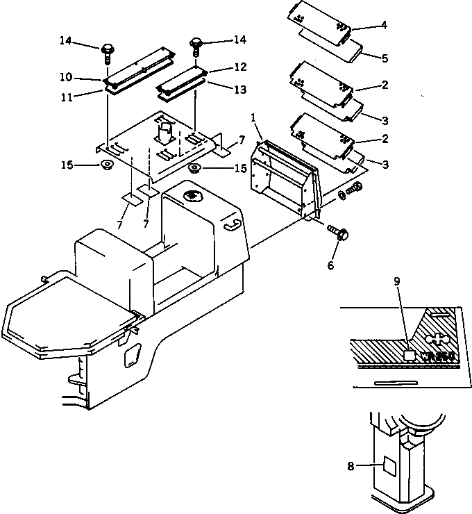 Схема запчастей Komatsu WA250-1 - NOISE ABATEMENT ЧАСТИ (/) РАМА И ЧАСТИ КОРПУСА