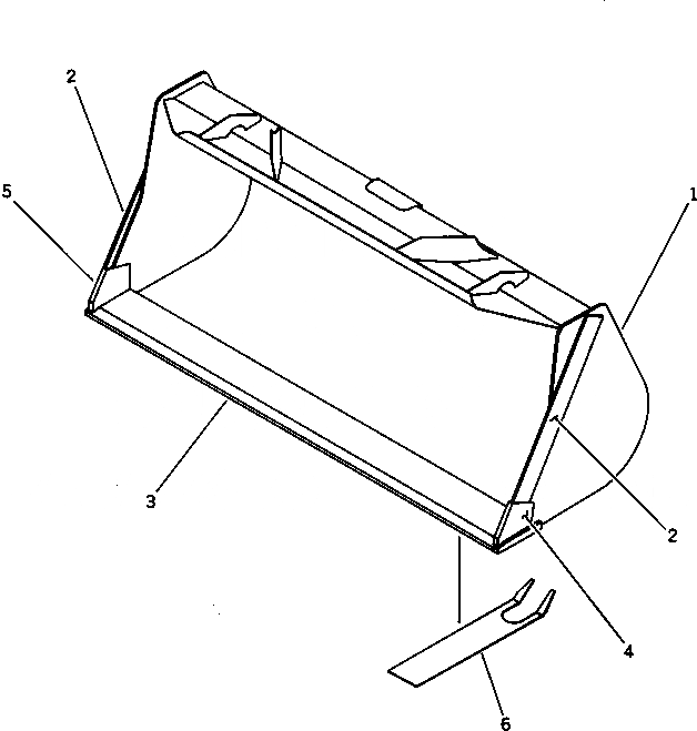 Схема запчастей Komatsu WA250-1 - КОВШ ДЛЯ СЫПУЧ. МАТЕРИАЛОВ¤ .M РАБОЧЕЕ ОБОРУДОВАНИЕ