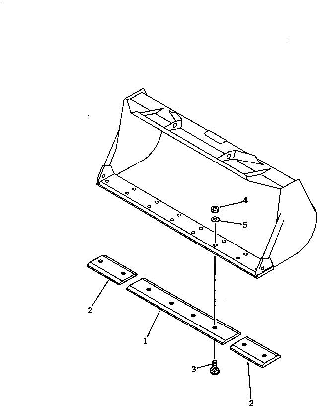 Схема запчастей Komatsu WA250-1 - РЕЖУЩ. КРОМКА РАБОЧЕЕ ОБОРУДОВАНИЕ