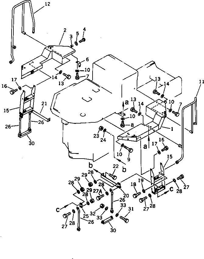 Схема запчастей Komatsu WA250-1 - КРЫЛО И ЛЕСТНИЦА (TBG/ABE СПЕЦ-Я.) СПЕЦ. APPLICATION ЧАСТИ