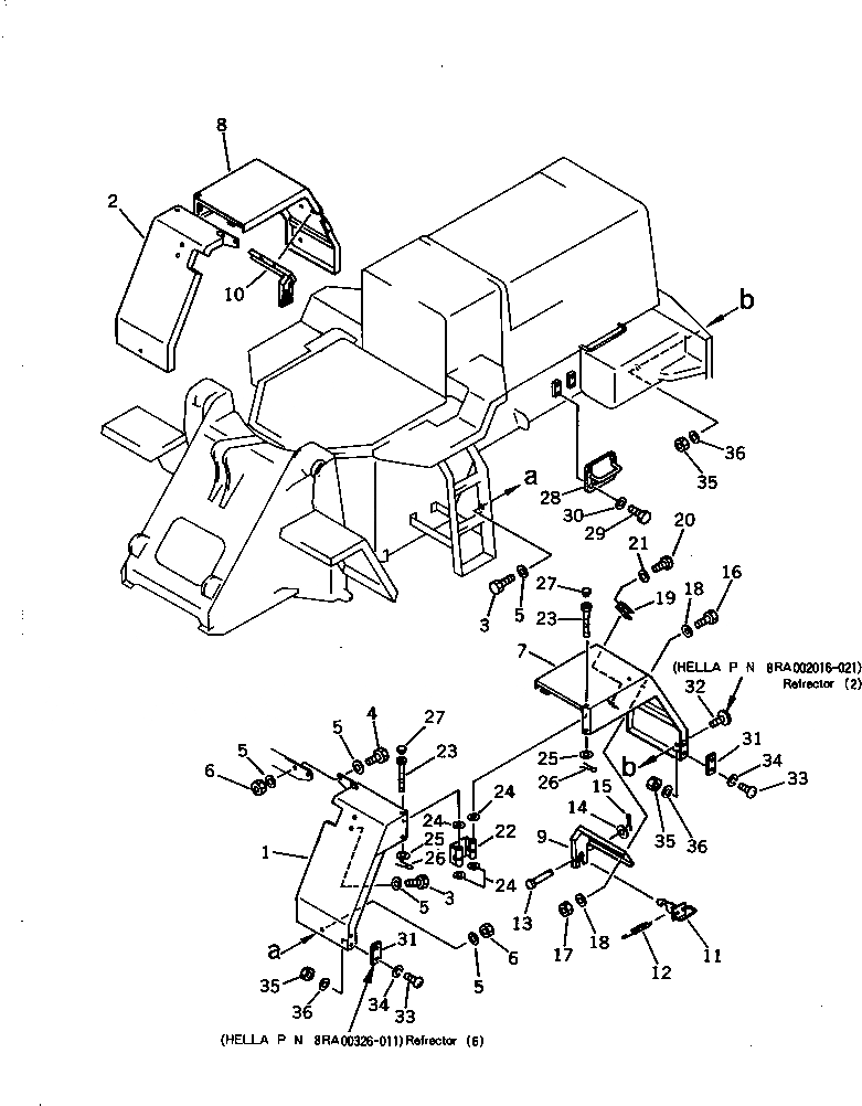 Схема запчастей Komatsu WA250-1 - ПОЛН. КРЫЛО (TBG/ABE СПЕЦ-Я.) СПЕЦ. APPLICATION ЧАСТИ