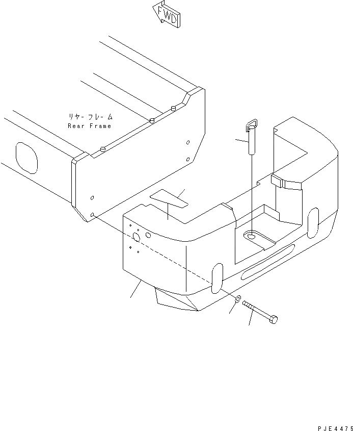 Схема запчастей Komatsu WA250-3 - ПРОТИВОВЕС ЧАСТИ КОРПУСА