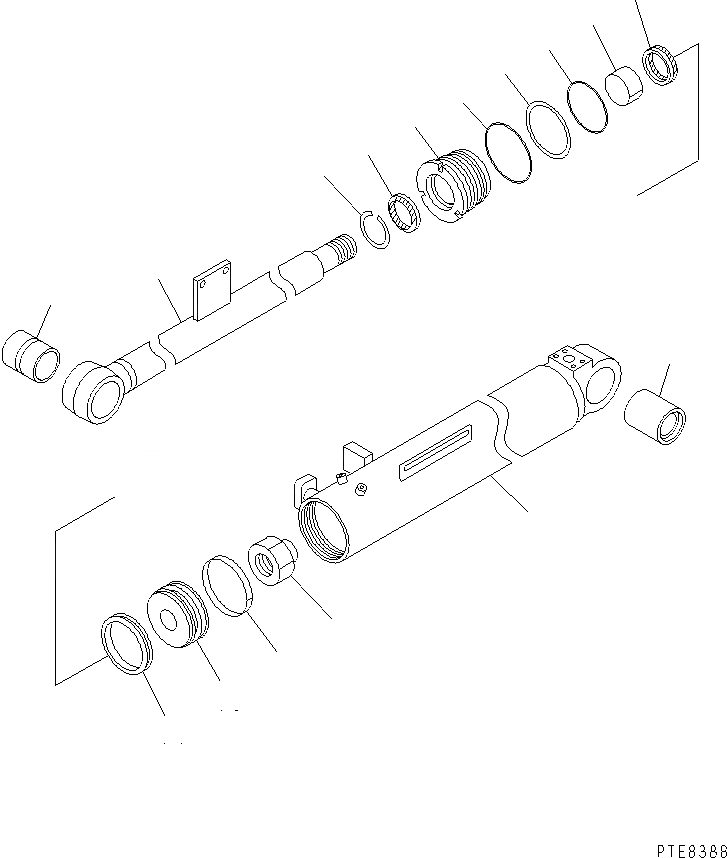 Схема запчастей Komatsu WA250-3 - ГИДРОЦИЛИНДР КОВША (ДЛЯ ВЫСОК. ПОДЪЕМА РУКОЯТЬ)(№-) ОСНОВН. КОМПОНЕНТЫ И РЕМКОМПЛЕКТЫ