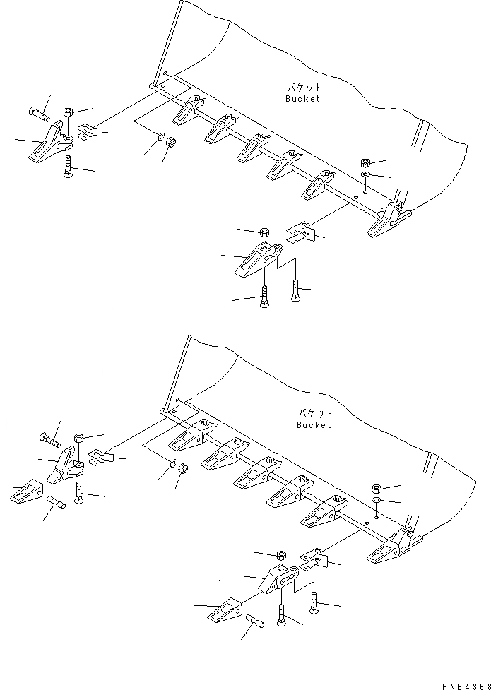 Схема запчастей Komatsu WA250-3 - ЗУБЬЯAND TIP TOOTH КАТАЛОГИ ЗЧ