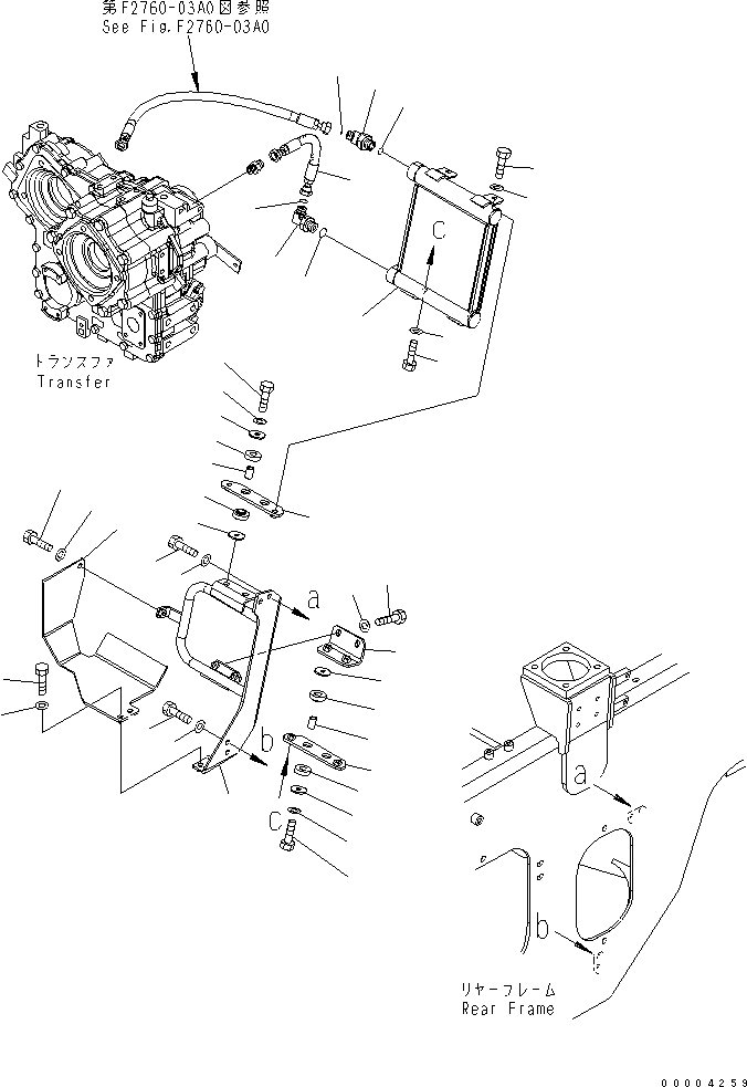 Схема запчастей Komatsu WA250-5 - ПЕРЕДАЧА МАСЛООХЛАДИТЕЛЬ(№7-79) СИСТЕМА ОХЛАЖДЕНИЯ