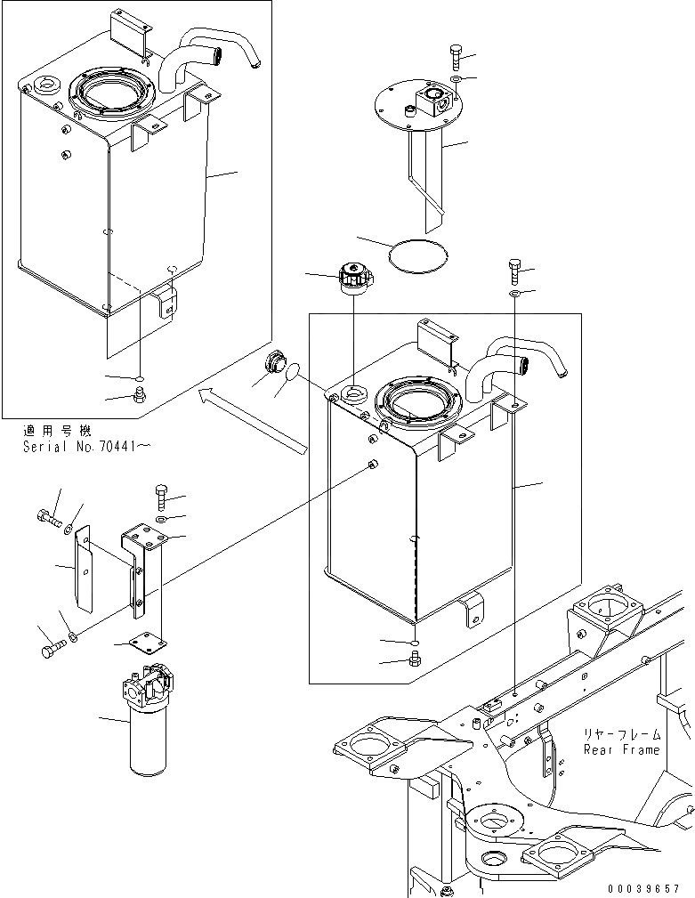 Схема запчастей Komatsu WA250-5 - ГИДР. БАК.(№7-7777) ГИДРАВЛИКА