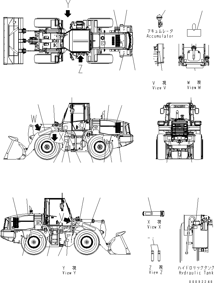 Схема запчастей Komatsu WA250-5 - МАРКИРОВКА (ТУРЦИЯ) (ДЛЯ СТРАН ЕС) МАРКИРОВКА