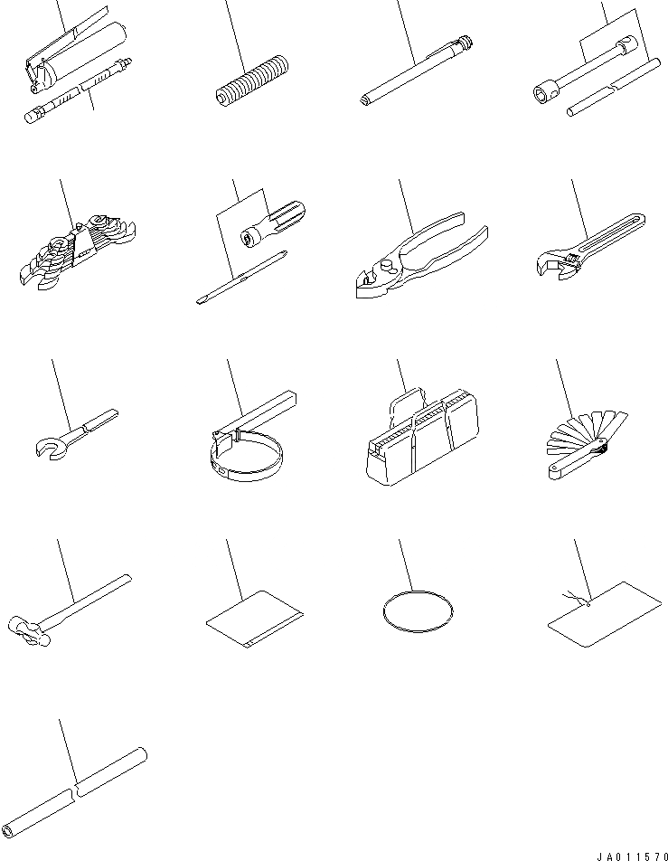 Схема запчастей Komatsu WA250-5 - ИНСТРУМЕНТ(№7-78) АКСЕССУАРЫ И ИНСТРУМЕНТ