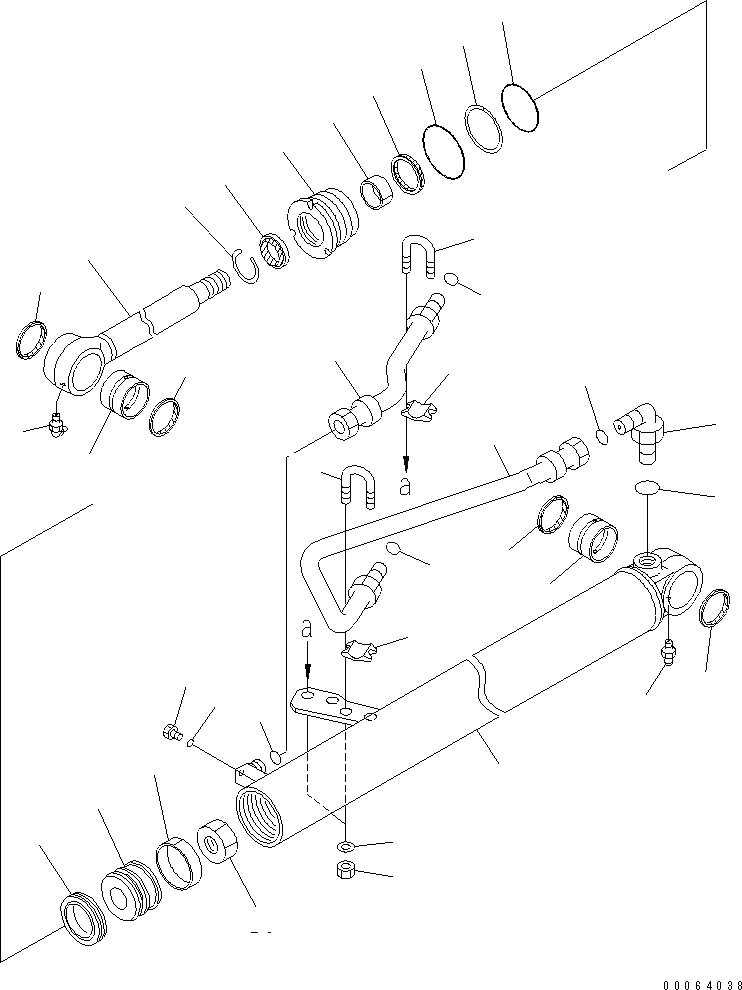 Схема запчастей Komatsu WA250-6 - ЦИЛИНДР РУЛЕВ. УПР-Я (ВНУТР. ЧАСТИ) (ПРАВ.) ОСНОВН. КОМПОНЕНТЫ И РЕМКОМПЛЕКТЫ