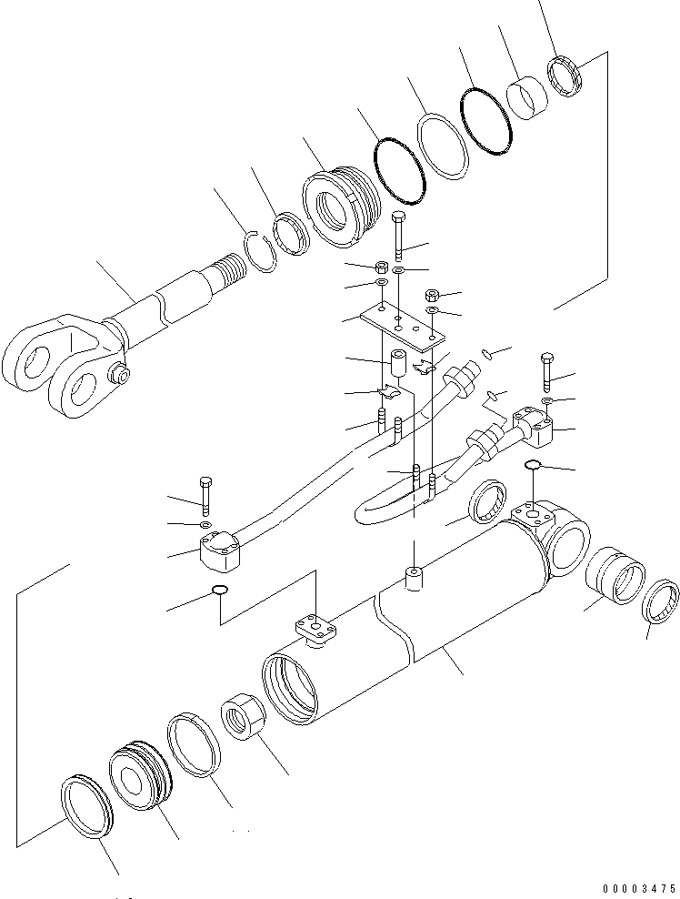 Схема запчастей Komatsu WA250-6 - ГИДРОЦИЛИНДР ПОДЪЕМА (ВНУТР. ЧАСТИ) (Z-BAR) ОСНОВН. КОМПОНЕНТЫ И РЕМКОМПЛЕКТЫ
