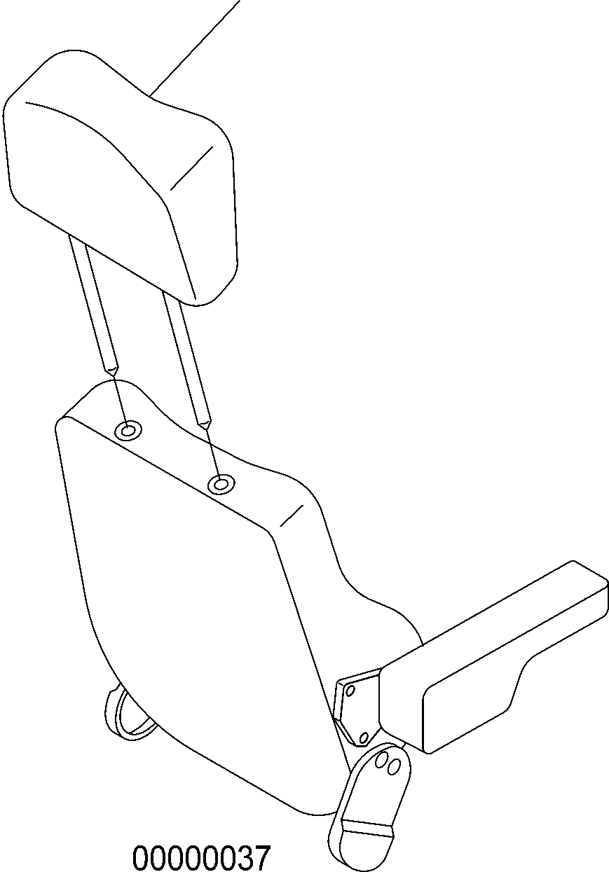 Схема запчастей Komatsu WA250-5 - HEADREST ДЛЯ DELUXE СИДЕНЬЕ (ОПЦ.) K OPERATORґS ОБСТАНОВКА И СИСТЕМА УПРАВЛЕНИЯ