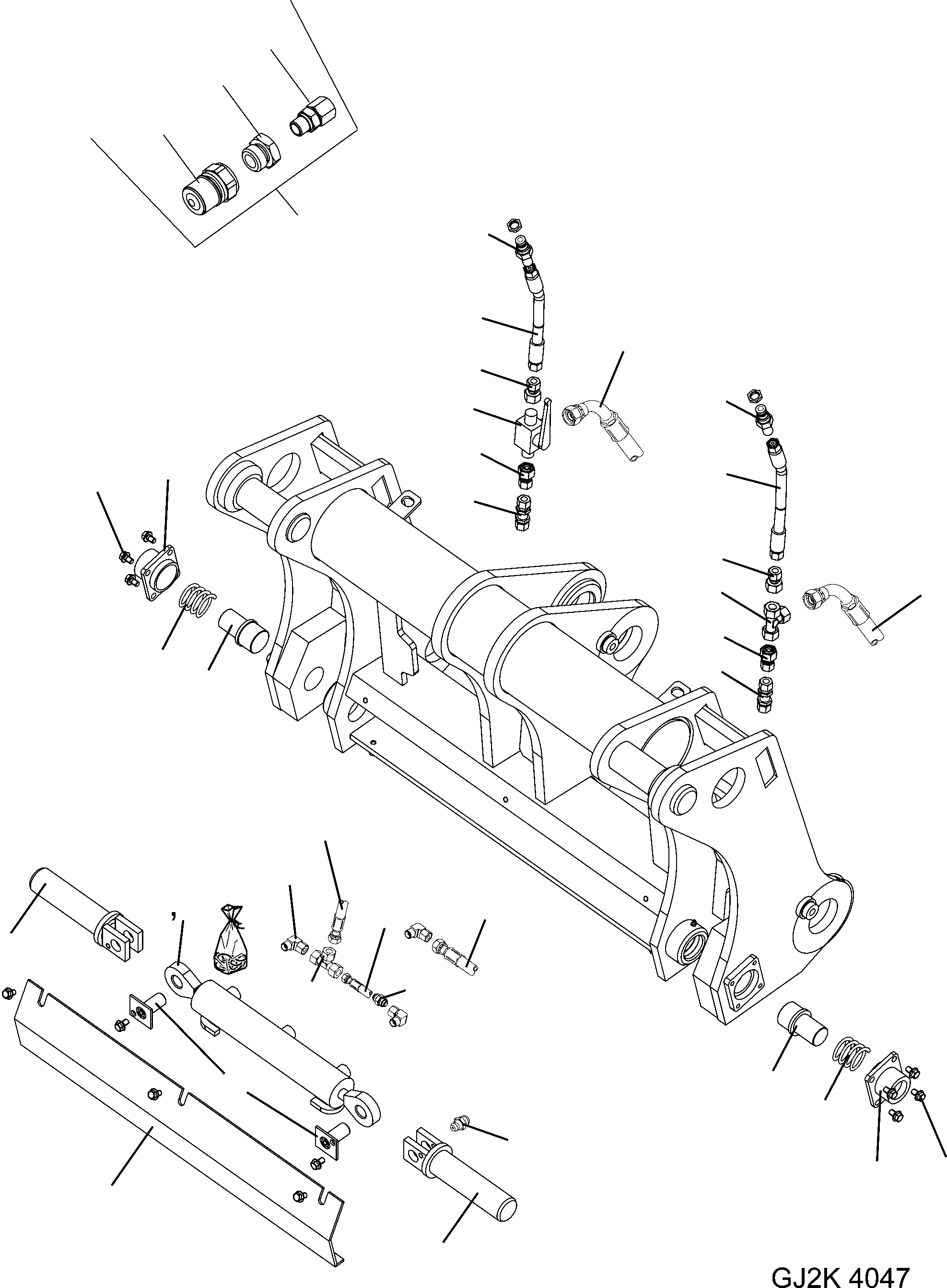 Схема запчастей Komatsu WA250-5 - БЫСТРОСЪЕМН. МЕХ-М (ВНУТР. ЧАСТИ) T РАБОЧЕЕ ОБОРУДОВАНИЕ