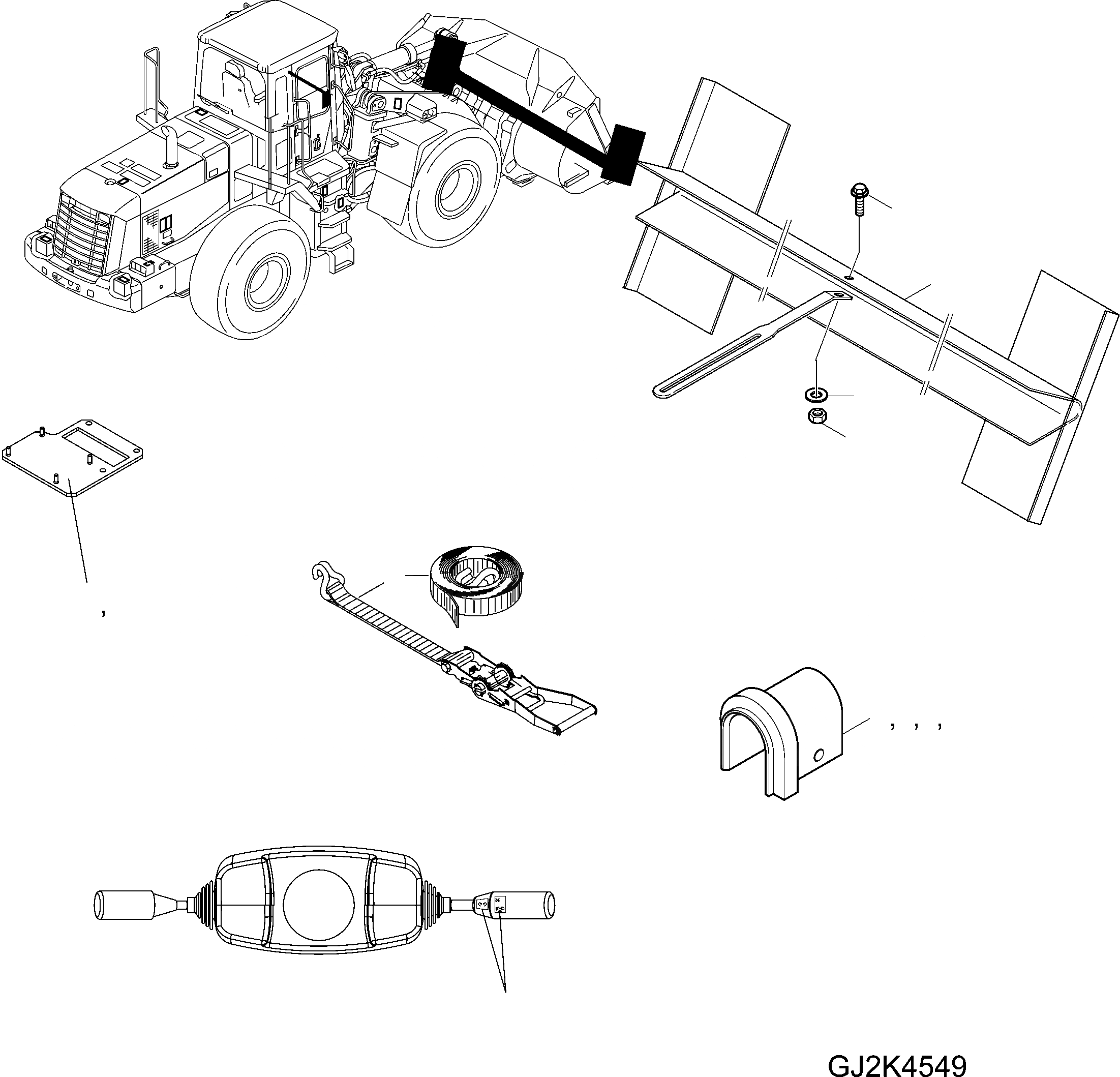 Схема запчастей Komatsu WA250-5 - СПЕЦ. ОБОРУД-Е ITALY (ОПЦ.) V АКСЕССУАРЫ И ИНСТРУМЕНТ