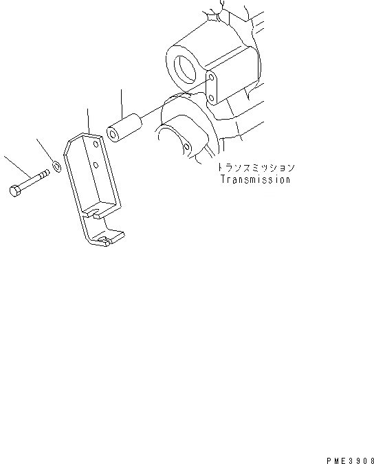 Схема запчастей Komatsu WA250L-3 - ТРАНСМИССИЯ (СТОЯНОЧНЫЙ ТОРМОЗ МЕХ-М УПРАВЛ-Я) СИЛОВАЯ ПЕРЕДАЧА
