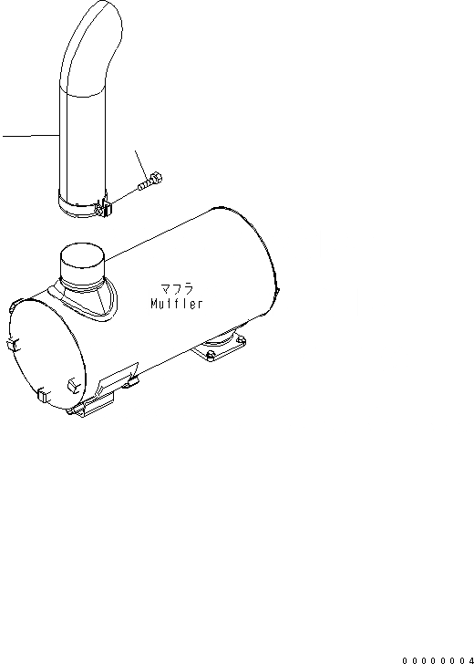 Схема запчастей Komatsu WA250L-5 - ВЫХЛОПНАЯ ТРУБА (ДЛЯ КАБИНА ROPS) КОМПОНЕНТЫ ДВИГАТЕЛЯ