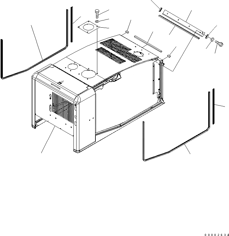 Схема запчастей Komatsu WA250PTL-5 - КАПОТ ЧАСТИ КОРПУСА