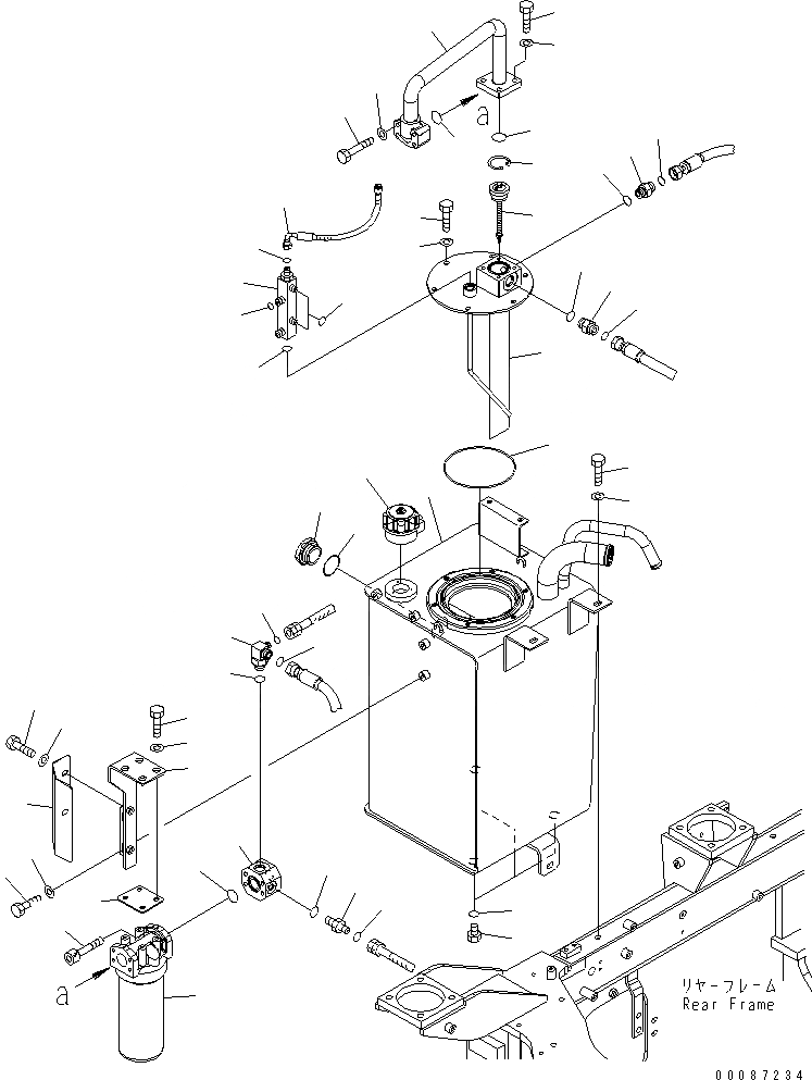 Схема запчастей Komatsu WA250PT-5 - ГИДР. БАК.(№7778-) ГИДРАВЛИКА