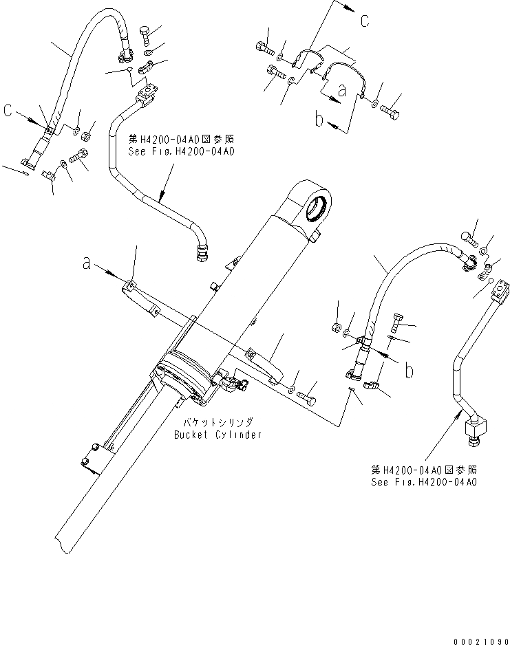 Схема запчастей Komatsu WA250PT-5 - ГИДРОЛИНИЯ (ЦИЛИНДР КОВША ТРУБЫ) ГИДРАВЛИКА