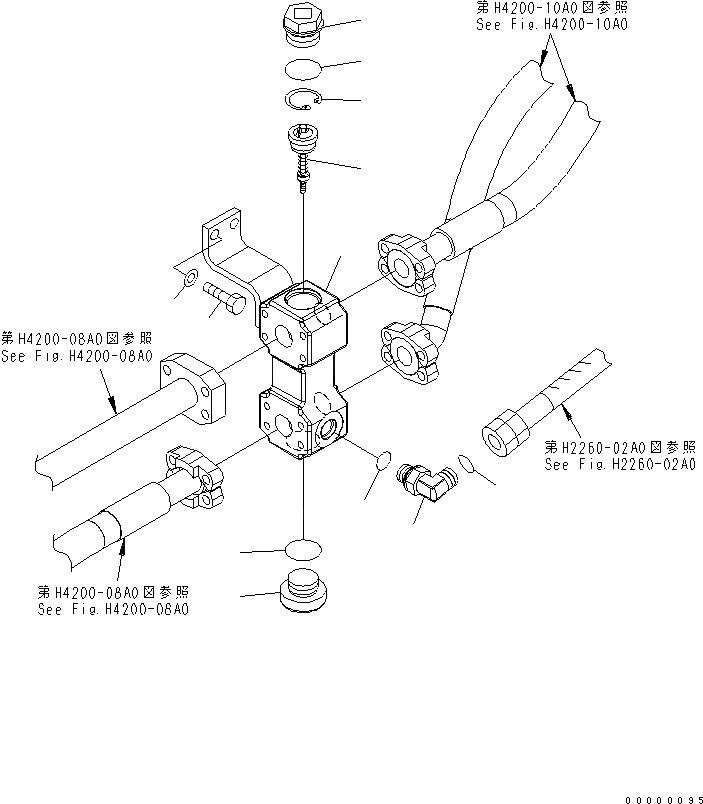 Схема запчастей Komatsu WA250PT-5 - ГИДРОЛИНИЯ (КЛАПАН) ГИДРАВЛИКА