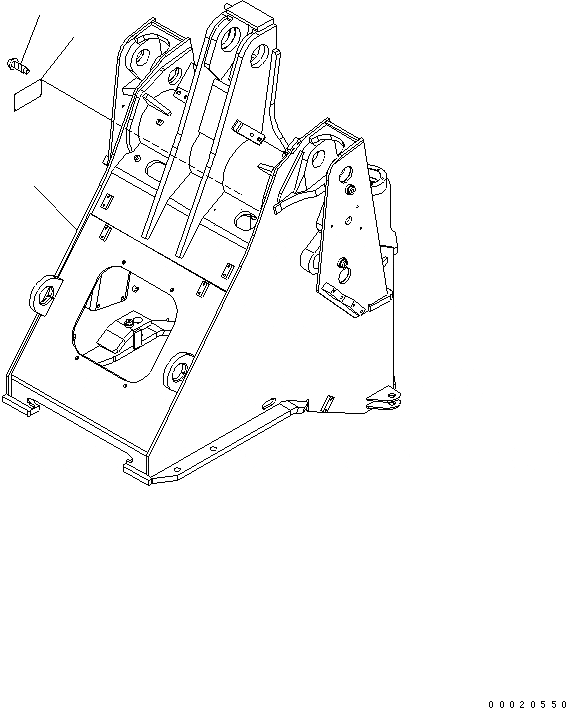 Схема запчастей Komatsu WA250PT-5 - ПЕРЕДН. РАМА ОСНОВНАЯ РАМА И ЕЕ ЧАСТИ