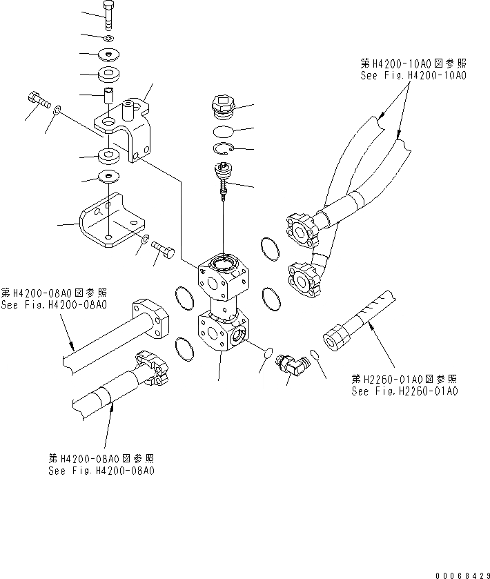 Схема запчастей Komatsu WA250PZ-6 - ГИДРОЛИНИЯ (КЛАПАН)(№7-) ГИДРАВЛИКА