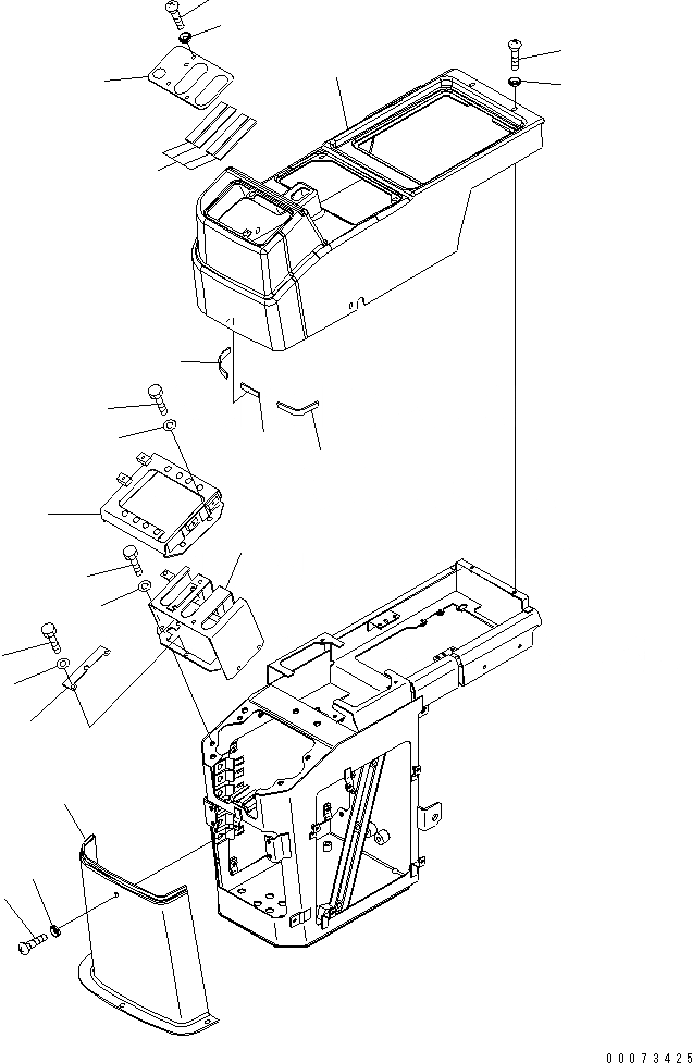 Схема запчастей Komatsu WA250PZ-6 - УПРАВЛЕНИЕ ПОГРУЗКОЙ (КОНСОЛЬ COVER) (ДЛЯ РЫЧАГ)           NO РЫЧАГ)(№7-) КАБИНА ОПЕРАТОРА И СИСТЕМА УПРАВЛЕНИЯ