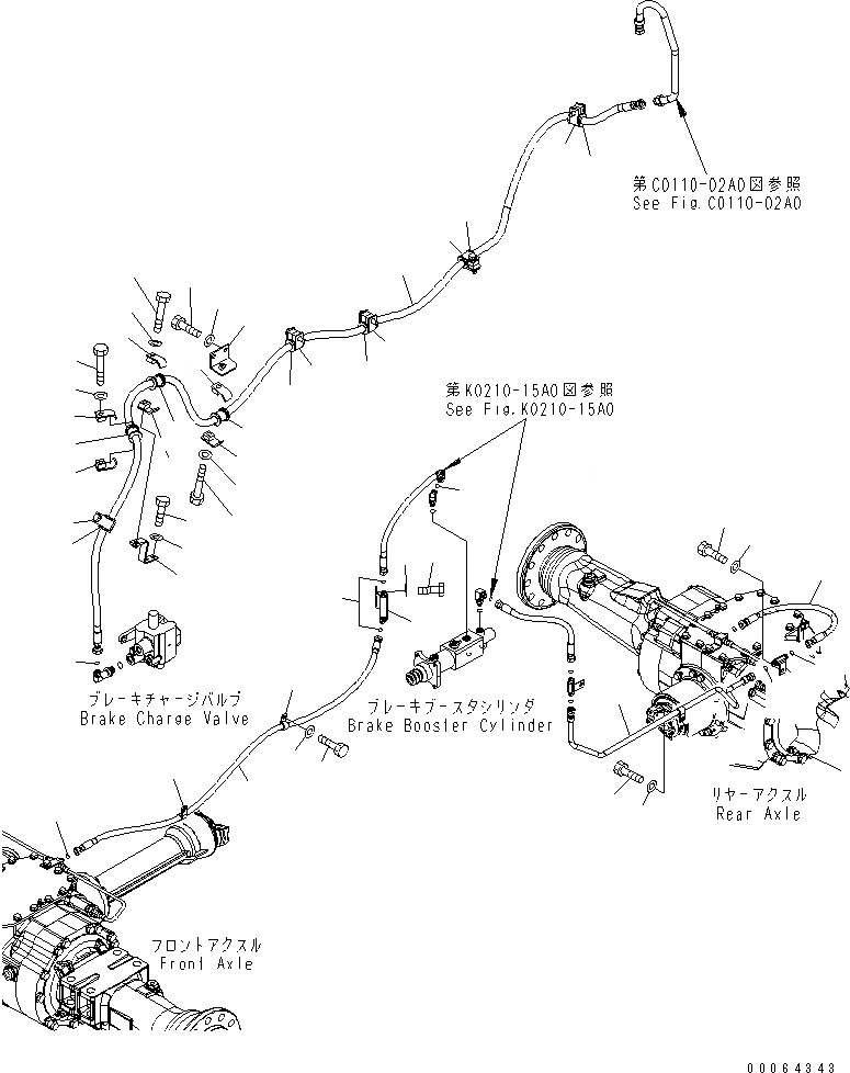 Схема запчастей Komatsu WA250PZ-6 - УПРАВЛ-Е ТОРМОЗОМ (ТОРМОЗНАЯ ГИДРОЛИНИЯ¤ МОТОР ВЕНТИЛЯТОРА ЛИНИЯ)(№7-) КАБИНА ОПЕРАТОРА И СИСТЕМА УПРАВЛЕНИЯ