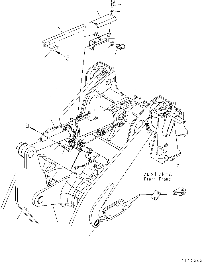 Схема запчастей Komatsu WA250PZ-6 - КОВШ ПОЗИЦИОНЕР(№7-) КАБИНА ОПЕРАТОРА И СИСТЕМА УПРАВЛЕНИЯ