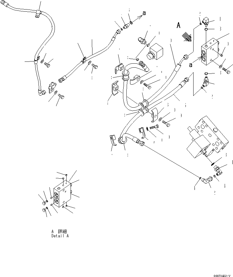 Схема запчастей Komatsu WA250PZ-6 - ЭКСТРЕНН. РУЛЕВ. УПРАВЛЕНИЕ (КЛАПАН КРЕПЛЕНИЕ И PRESSURE ПЕРЕКЛЮЧАТЕЛЬ) (ДЛЯ ЕС)(№7-77) ГИДРАВЛИКА