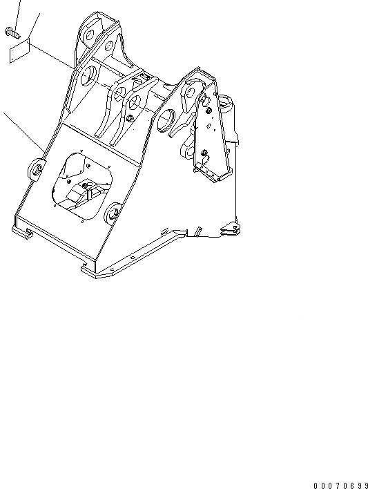 Схема запчастей Komatsu WA250PZ-6 - ПЕРЕДН. РАМА (ДЛЯ ЕС)(№7-) ОСНОВНАЯ РАМА И ЕЕ ЧАСТИ
