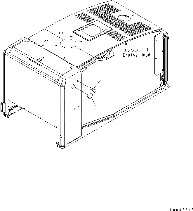 Схема запчастей Komatsu WA250PZ-6 - КАПОТ (ЗАГЛУШКА) (ДЛЯ ЕС)(№7-) ЧАСТИ КОРПУСА