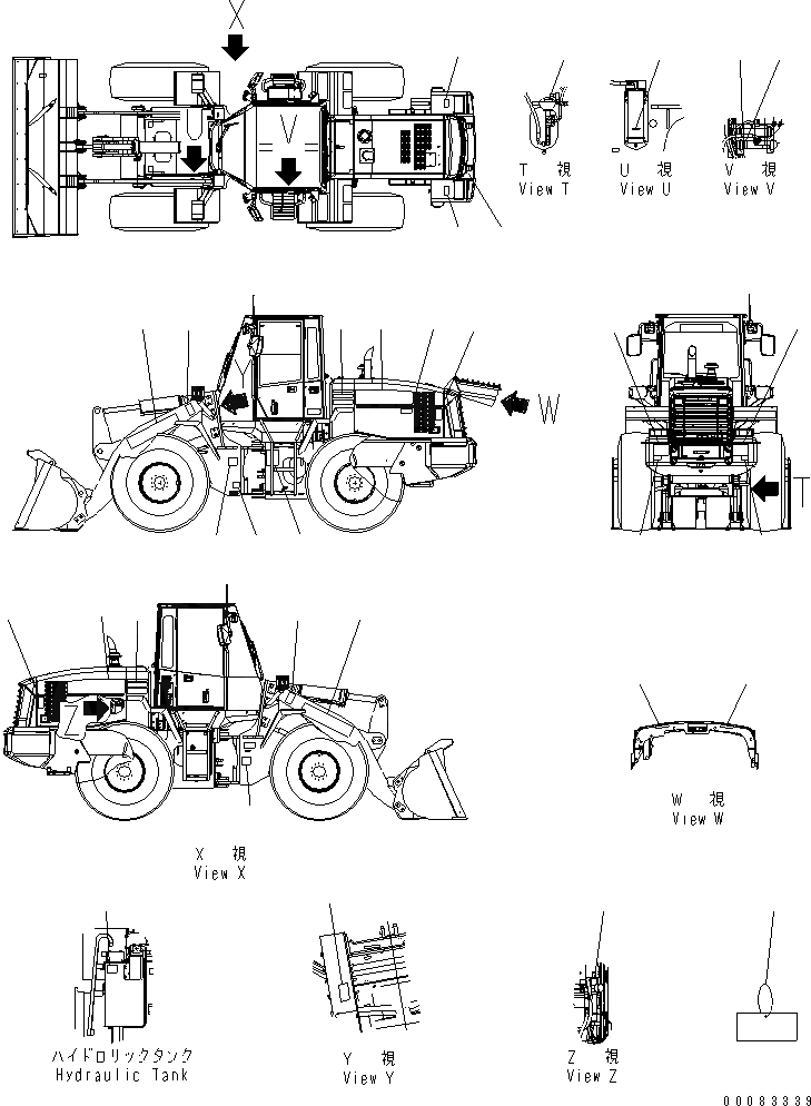 Схема запчастей Komatsu WA250PZ-6 - МАРКИРОВКА (АНГЛ.) (ДЛЯ ЕС)(№7-) МАРКИРОВКА