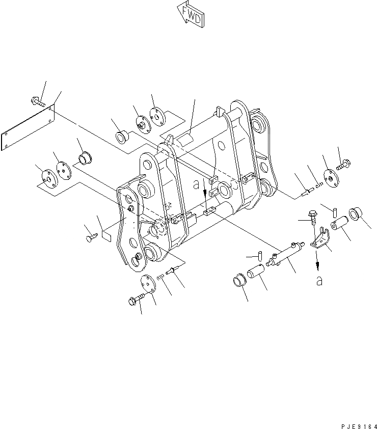 Схема запчастей Komatsu WA250PT-3 - СОЕДИНИТ. УСТР-ВО (БЛОКИР. ЦИЛИНДР КРЕПЛЕНИЕ) РАБОЧЕЕ ОБОРУДОВАНИЕ