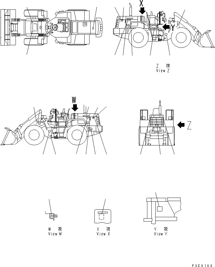 Схема запчастей Komatsu WA250PT-3 - МАРКИРОВКА (АНГЛ.)(№-) МАРКИРОВКА