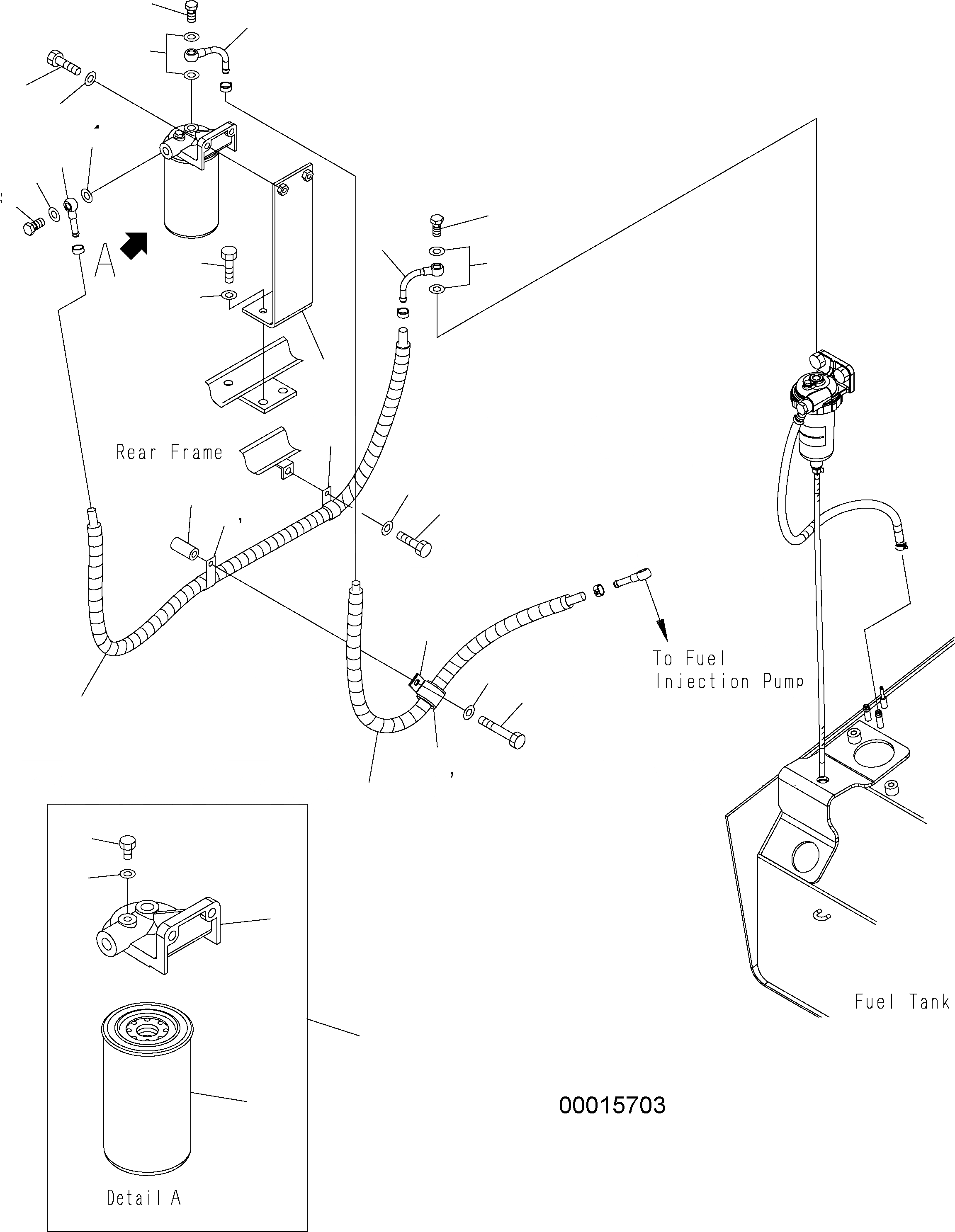 Схема запчастей Komatsu WA250PZ-5 - PRE ТОПЛИВН. ФИЛЬТР. (ОПЦ.) B КОМПОНЕНТЫ ДВИГАТЕЛЯ