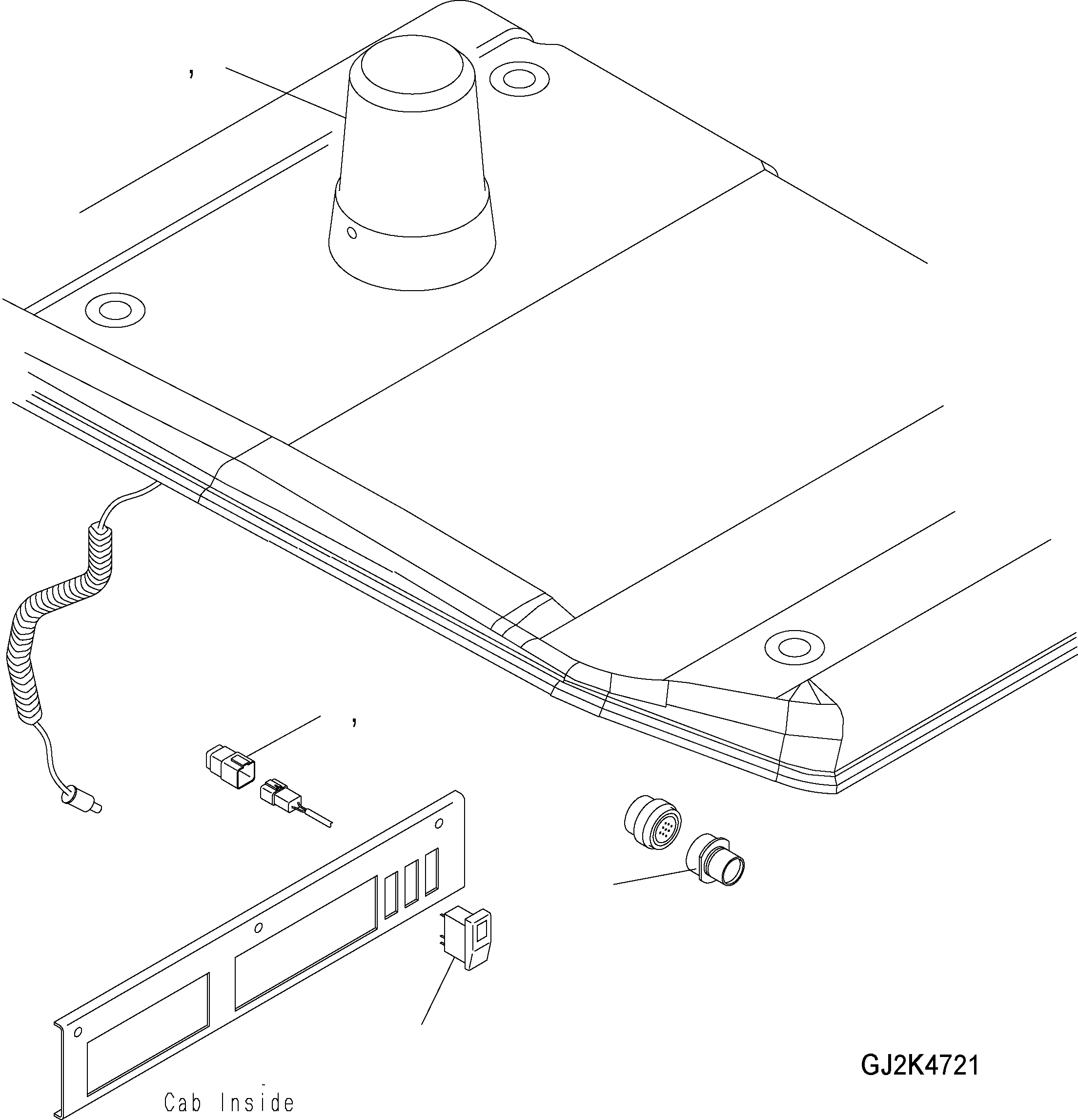 Схема запчастей Komatsu WA250PZ-5 - ПОВОРОТН. ПРОБЛЕСК. МАЯК(ОПЦ.) E ЭЛЕКТРИКА