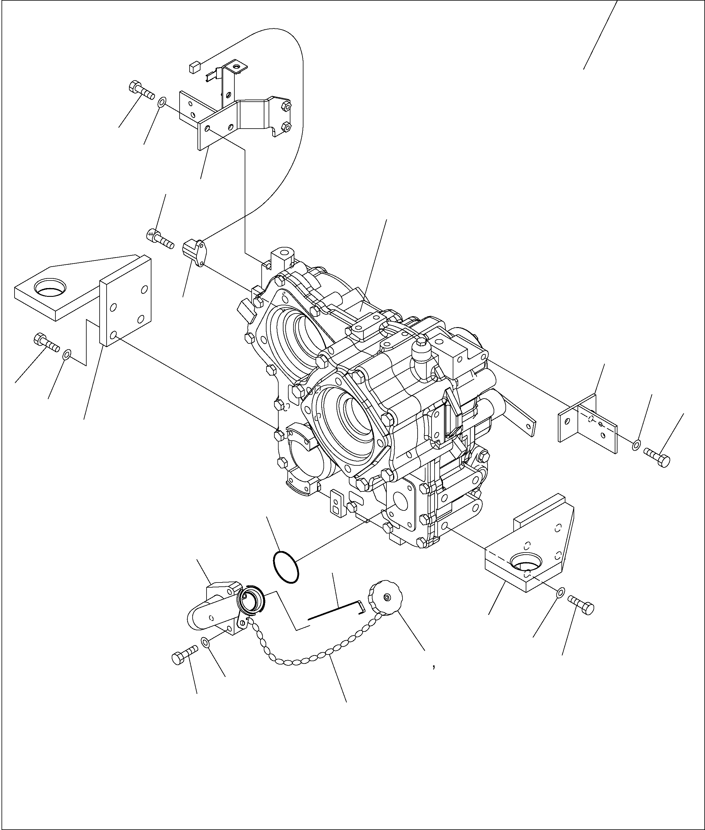 Схема запчастей Komatsu WA250PZ-5 - ПЕРЕДАЧА КРЕПЛЕНИЕ F ТРАНСМИССИЯ