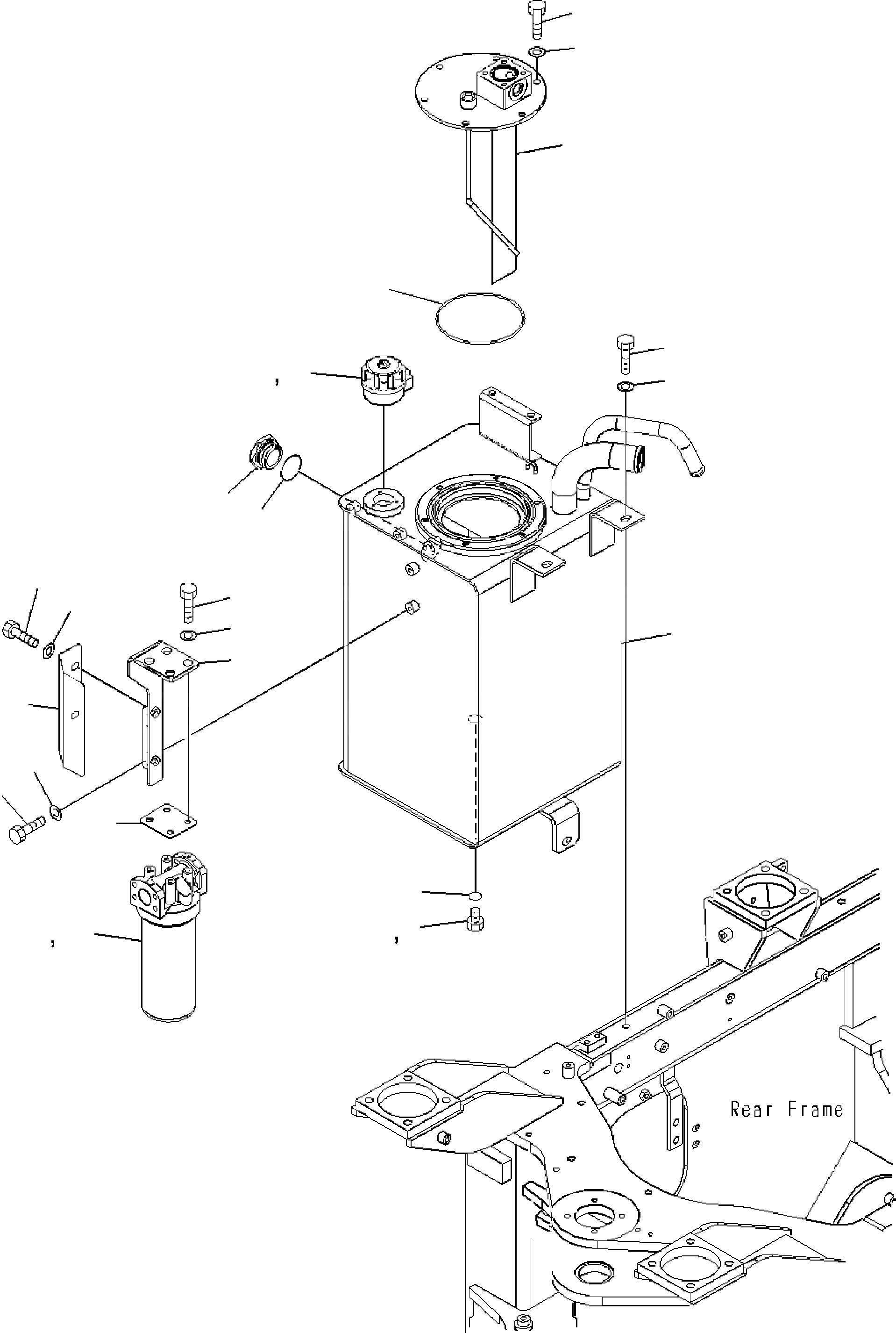 Схема запчастей Komatsu WA250PZ-5 - ГИДР. БАК. H ГИДРАВЛИКА