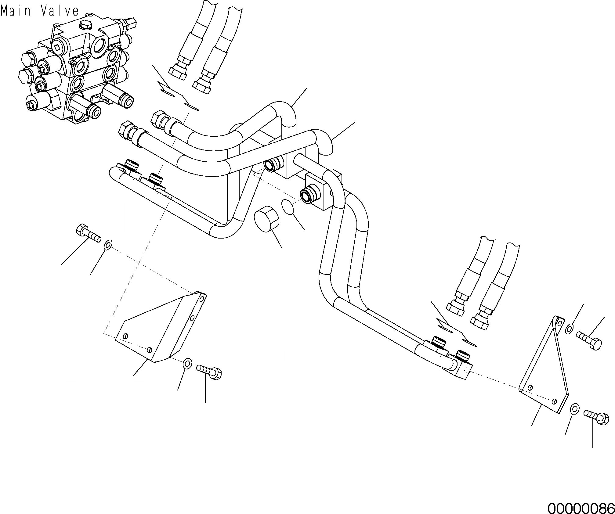 Схема запчастей Komatsu WA250PZ-5 - ГИДРОЛИНИЯ (ЛИНИЯ ГИДРОЦИЛИНДРА ПОДЪЕМА ,СЕКЦ.) H ГИДРАВЛИКА