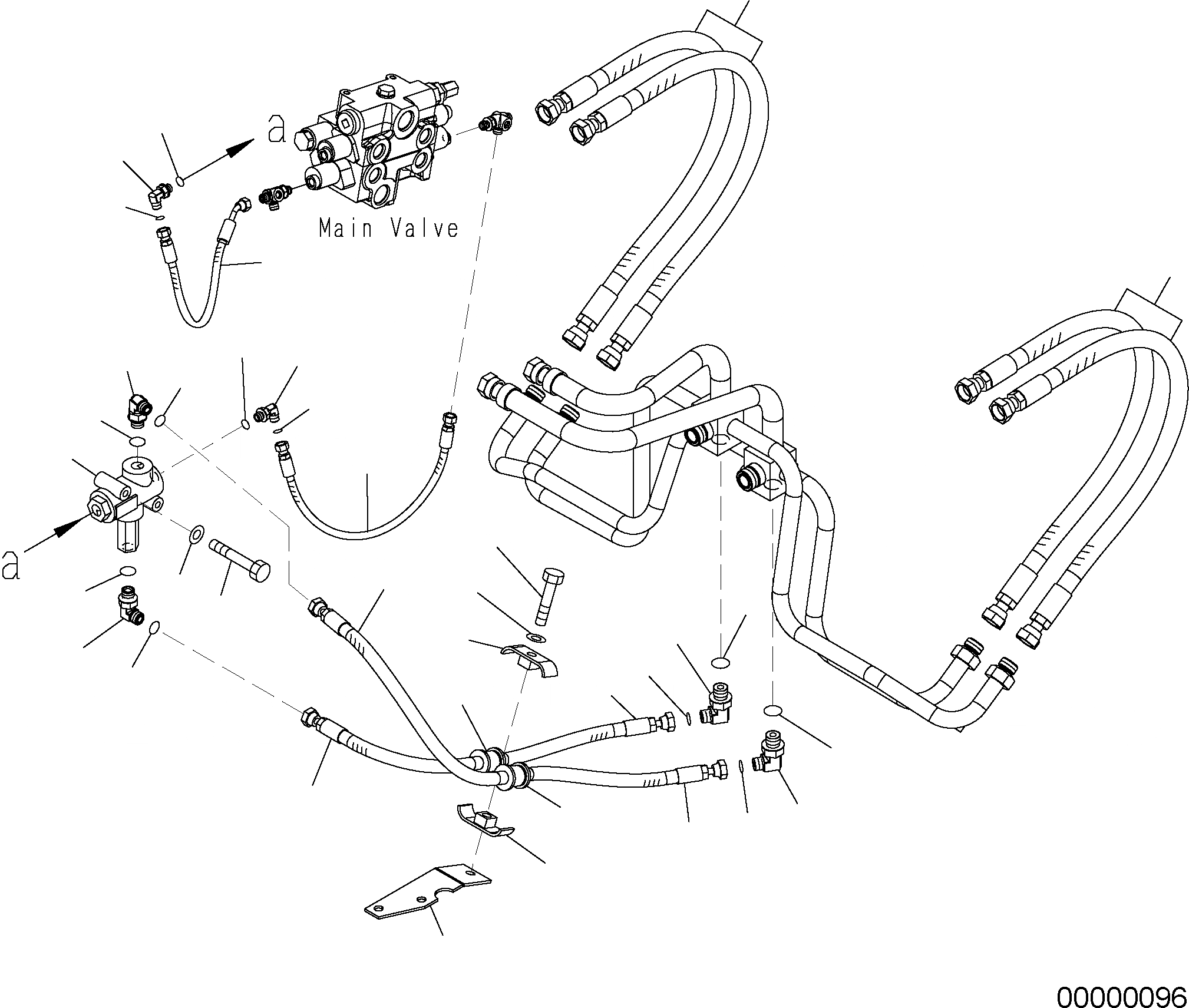 Схема запчастей Komatsu WA250PZ-5 - ГИДРОЛИНИЯ (ГИДРОЦИЛИНДР ПОДЪЕМА ШЛАНГИ) H ГИДРАВЛИКА