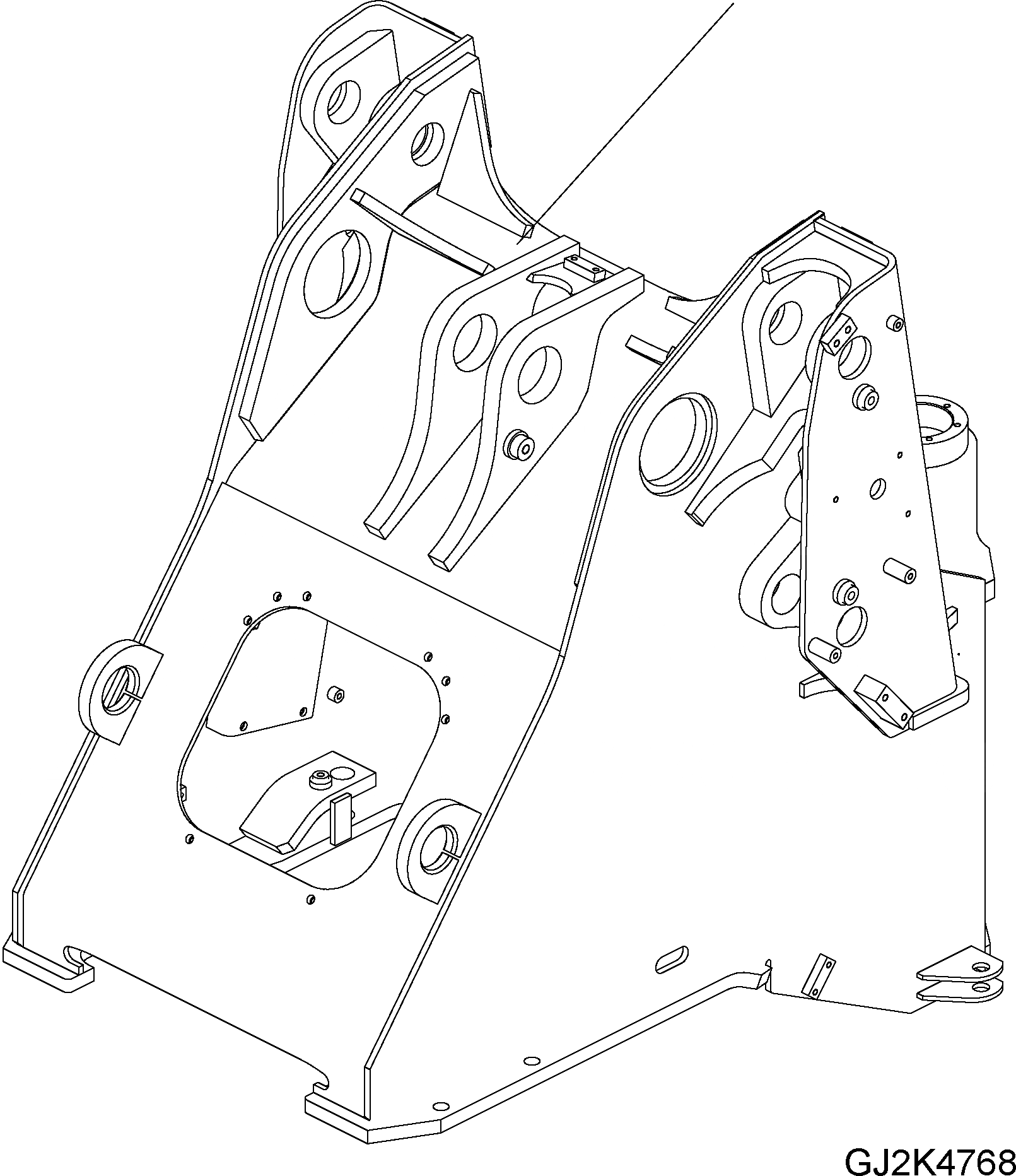 Схема запчастей Komatsu WA250PZ-5 - ПЕРЕДН. РАМА J ОСНОВН. / ОСНОВНАЯ РАМА И КОМПОНЕНТЫ