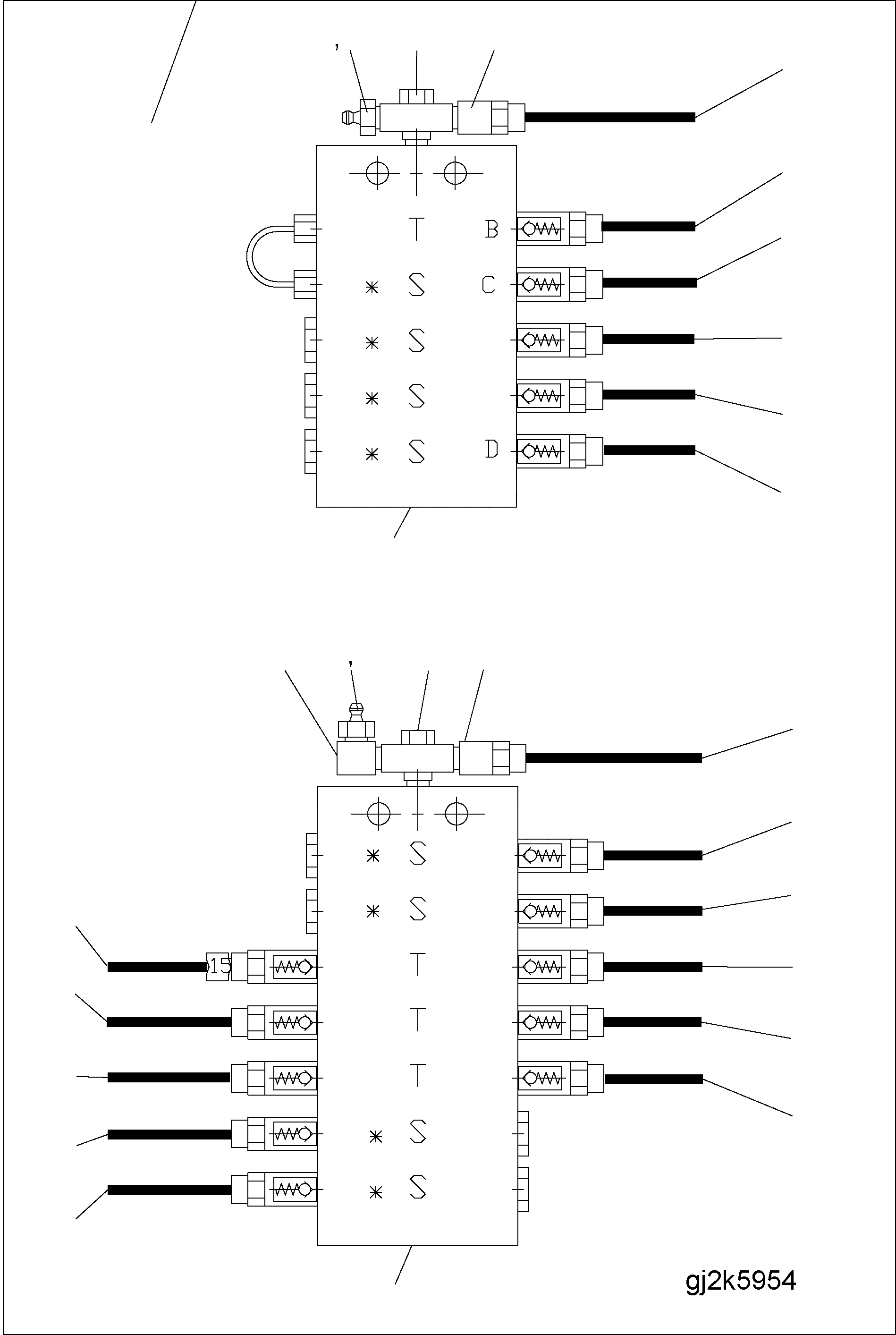Схема запчастей Komatsu WA250PZ-5 - CENTRAL СМАЗКА (ФИДЕР ПЕРЕДН. РАМА) J ОСНОВН. / ОСНОВНАЯ РАМА И КОМПОНЕНТЫ