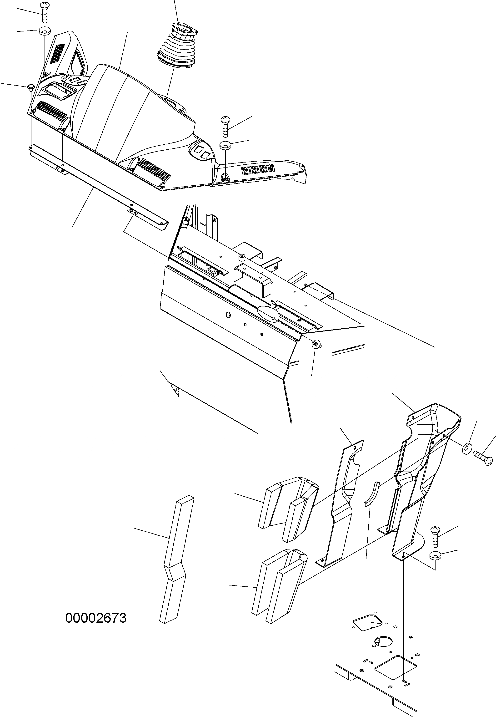Схема запчастей Komatsu WA250PZ-5 - ПОЛ (COVER) K OPERATORS ОБСТАНОВКА И СИСТЕМА УПРАВЛЕНИЯ