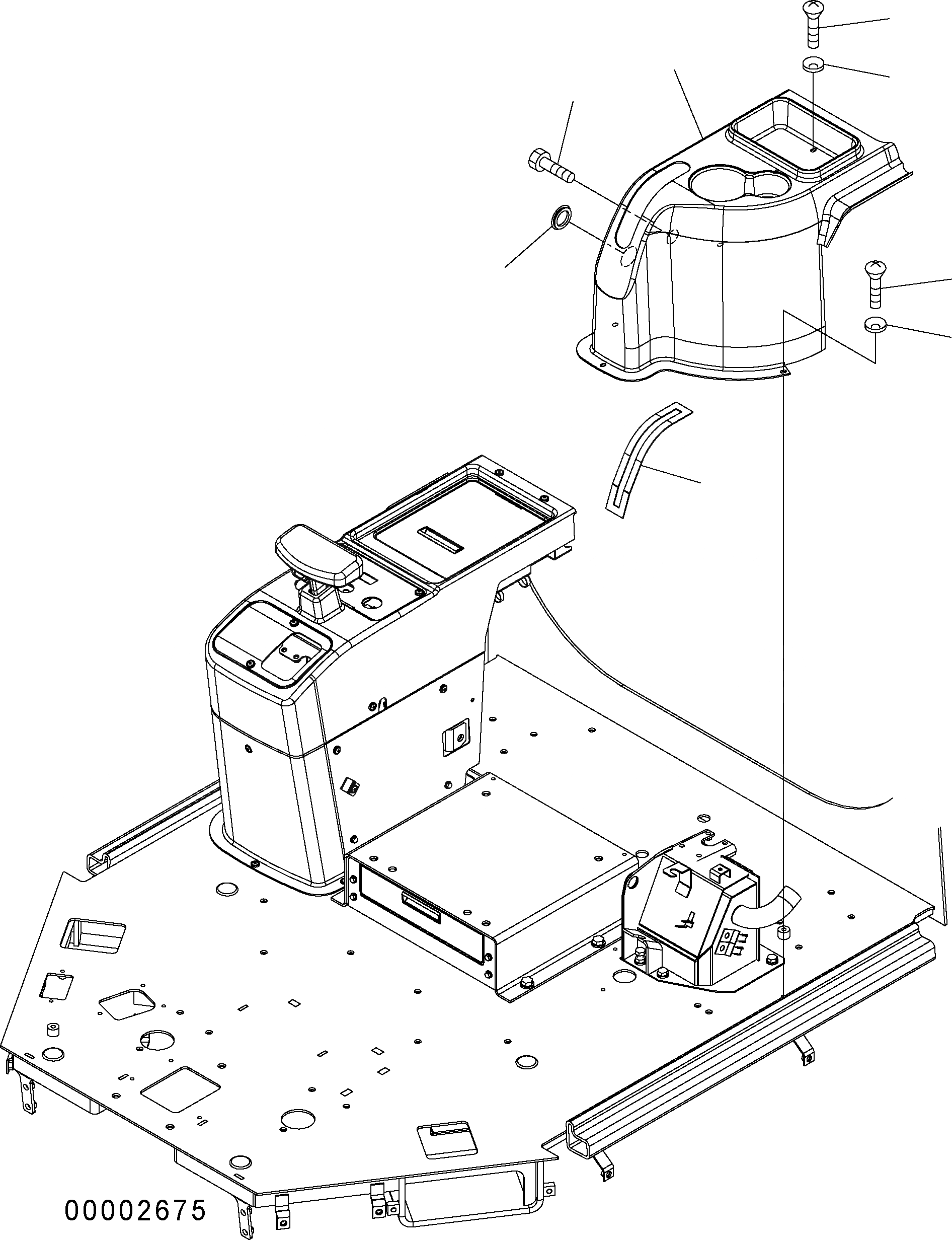 Схема запчастей Komatsu WA250PZ-5 - ПОЛ (КОНСОЛЬ COVER) (LHS) K OPERATORS ОБСТАНОВКА И СИСТЕМА УПРАВЛЕНИЯ