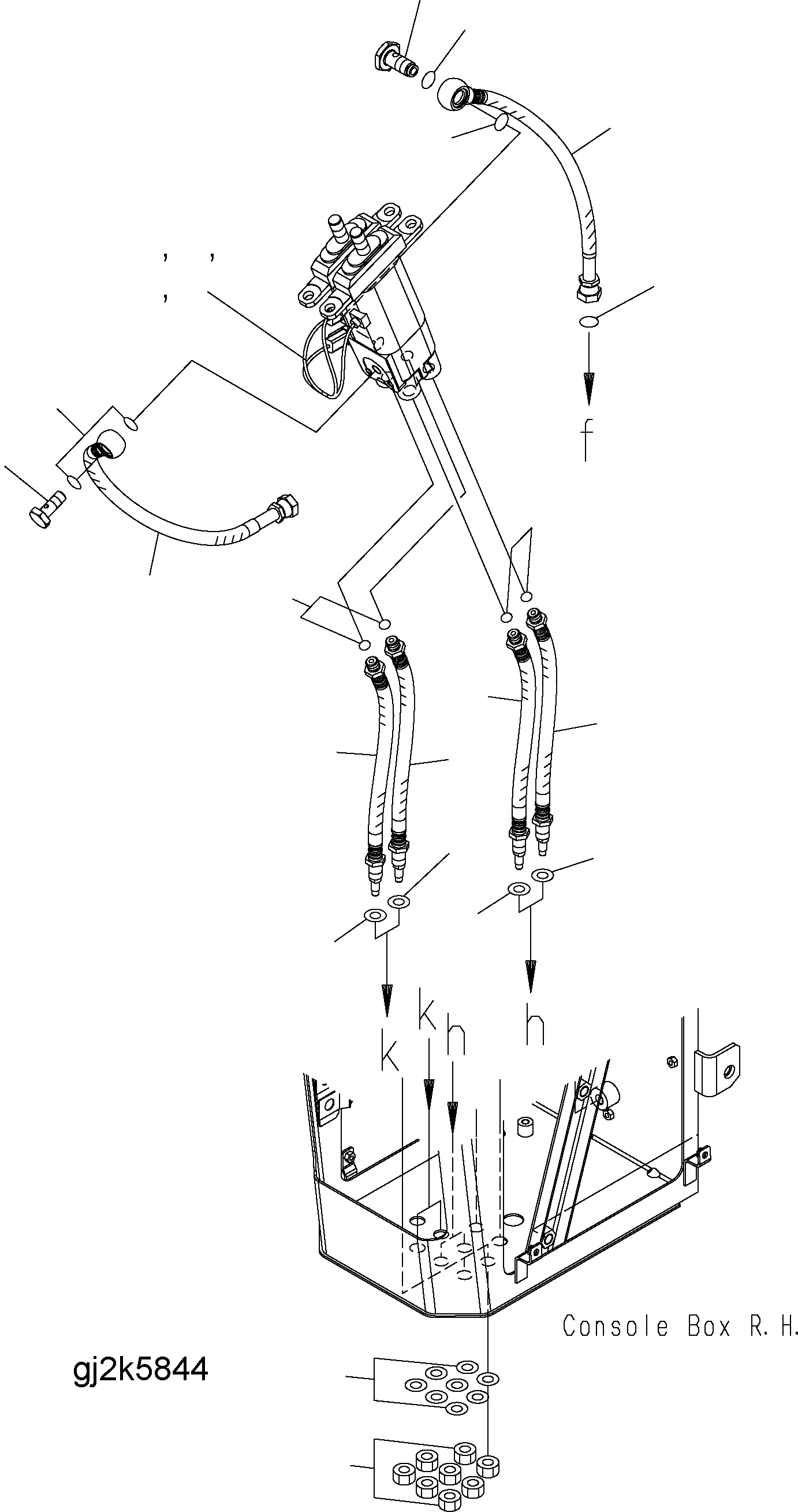 Схема запчастей Komatsu WA250PZ-5 - ПОЛ (УПРАВЛЕНИЕ ПОГРУЗКОЙ) (/) (ШЛАНГИ) (ДЛЯ -РЫЧАГ) K OPERATORS ОБСТАНОВКА И СИСТЕМА УПРАВЛЕНИЯ