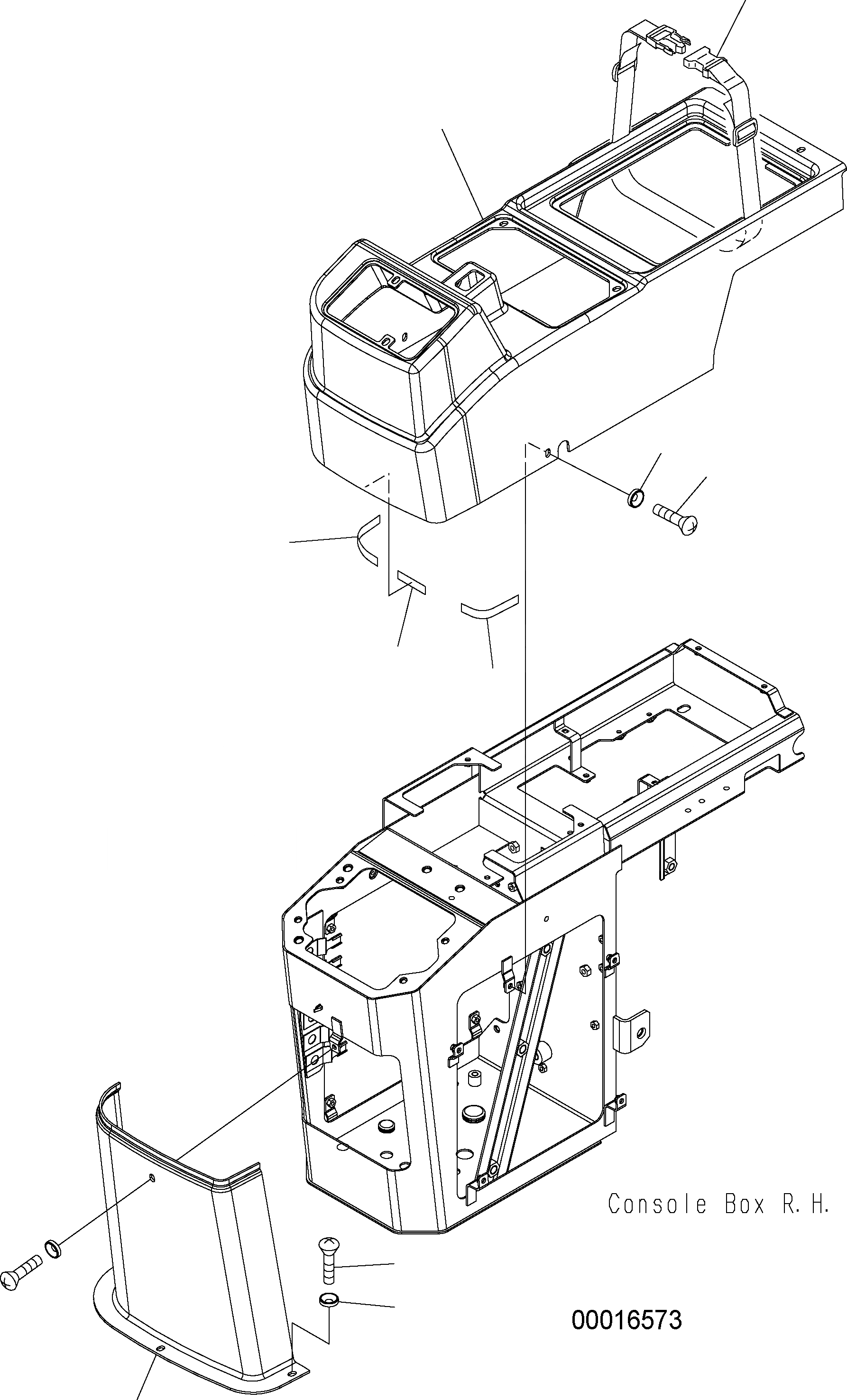 Схема запчастей Komatsu WA250PZ-5 - ПОЛ (CONSLOE КОРПУС RHS) (COVER) (ДЛЯ -РЫЧАГ) K OPERATORS ОБСТАНОВКА И СИСТЕМА УПРАВЛЕНИЯ