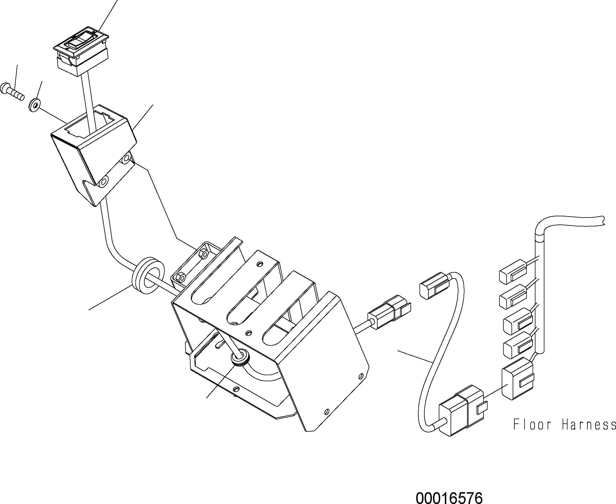 Схема запчастей Komatsu WA250PZ-5 - ПОЛ (ЭЛЕКТРИКА) (ДЛЯW И REV ПЕРЕКЛЮЧАТЕЛЬ) (ДЛЯ -РЫЧАГ) K OPERATORS ОБСТАНОВКА И СИСТЕМА УПРАВЛЕНИЯ